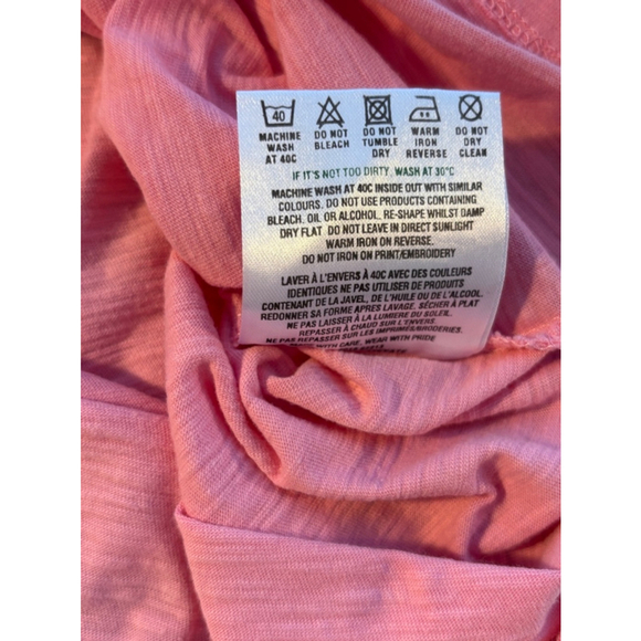 Ted Baker Embroidered 1988 Pink Cotton Crew Neck T'Shirt Men's Size 6 XL - Picture 10 of 11